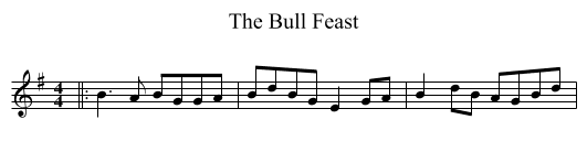 The Bull Feast - staff notation