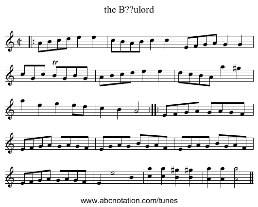 the B??ulord - staff notation