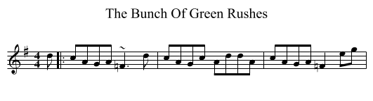 The Bunch Of Green Rushes - staff notation