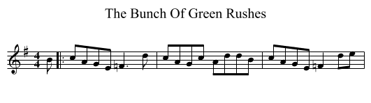 The Bunch Of Green Rushes - staff notation