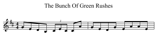 The Bunch Of Green Rushes - staff notation