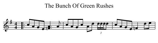The Bunch Of Green Rushes - staff notation