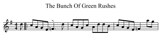 The Bunch Of Green Rushes - staff notation