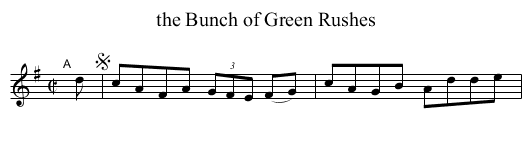 the Bunch of Green Rushes - staff notation