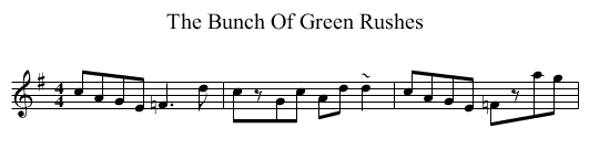 The Bunch Of Green Rushes - staff notation