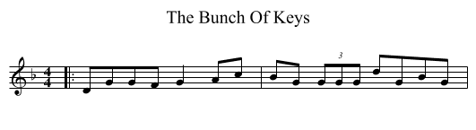 The Bunch Of Keys - staff notation