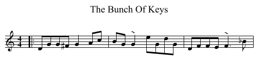 The Bunch Of Keys - staff notation