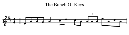 The Bunch Of Keys - staff notation