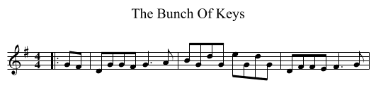 The Bunch Of Keys - staff notation