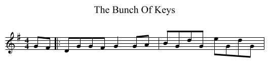 The Bunch Of Keys - staff notation
