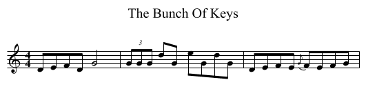 The Bunch Of Keys - staff notation
