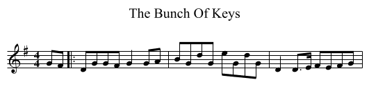 The Bunch Of Keys - staff notation