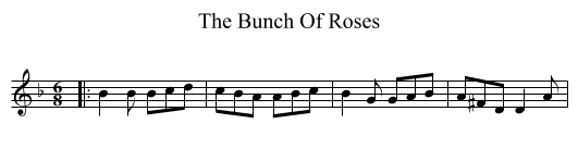 The Bunch Of Roses - staff notation