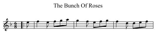 The Bunch Of Roses - staff notation