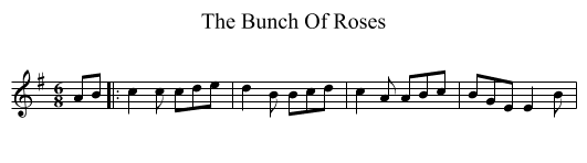 The Bunch Of Roses - staff notation