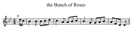 the Bunch of Roses - staff notation