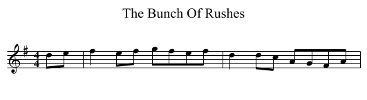 The Bunch Of Rushes - staff notation