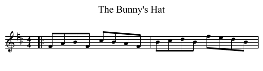 The Bunny's Hat - staff notation