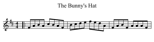 The Bunny's Hat - staff notation