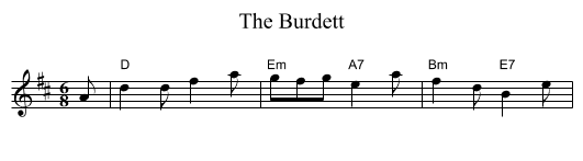 The Burdett - staff notation