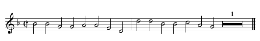 The Burgundian Branle - staff notation