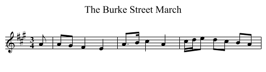The Burke Street March - staff notation