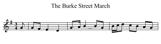 The Burke Street March - staff notation