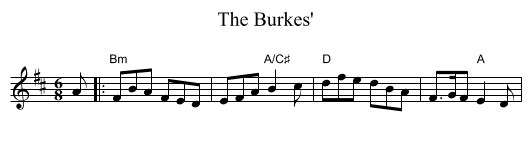 The Burkes' - staff notation