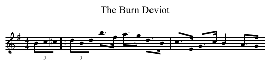 The Burn Deviot - staff notation
