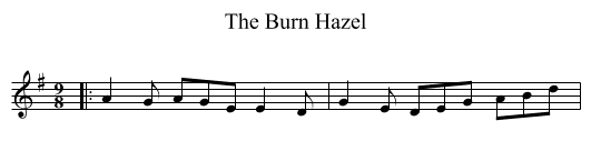 The Burn Hazel - staff notation