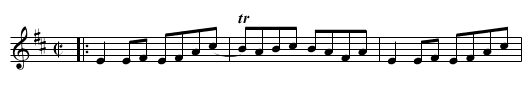 the Burn of Carnie - staff notation
