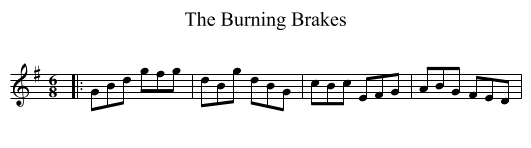 The Burning Brakes - staff notation