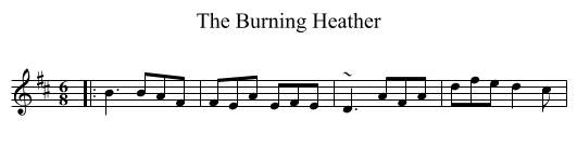 The Burning Heather - staff notation