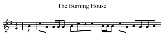 The Burning House - staff notation