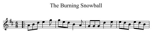 The Burning Snowball - staff notation