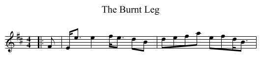 The Burnt Leg - staff notation