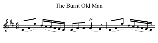 The Burnt Old Man - staff notation