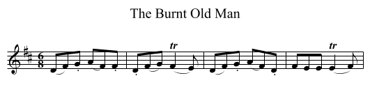The Burnt Old Man - staff notation