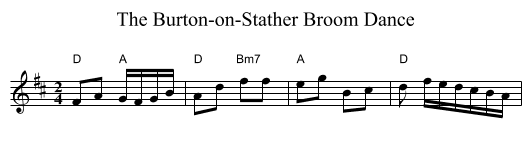 The Burton-on-Stather Broom Dance - staff notation