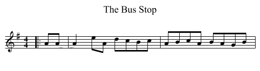 The Bus Stop - staff notation