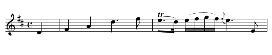 the BUSH ABOON TRAQUAIR - staff notation