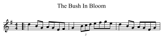 The Bush In Bloom - staff notation