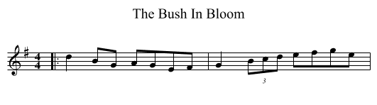 The Bush In Bloom - staff notation