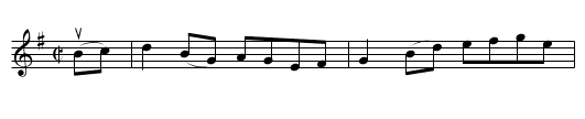 the BUSH IN BLOSSOM - staff notation