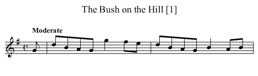 The Bush on the Hill [1] - staff notation