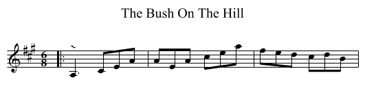 The Bush On The Hill - staff notation