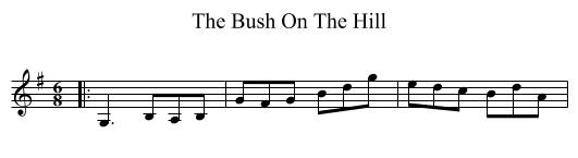 The Bush On The Hill - staff notation