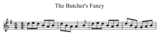 The Butcher's Fancy - staff notation