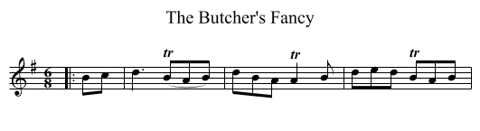The Butcher's Fancy - staff notation