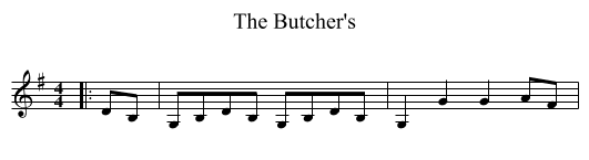 The Butcher's - staff notation
